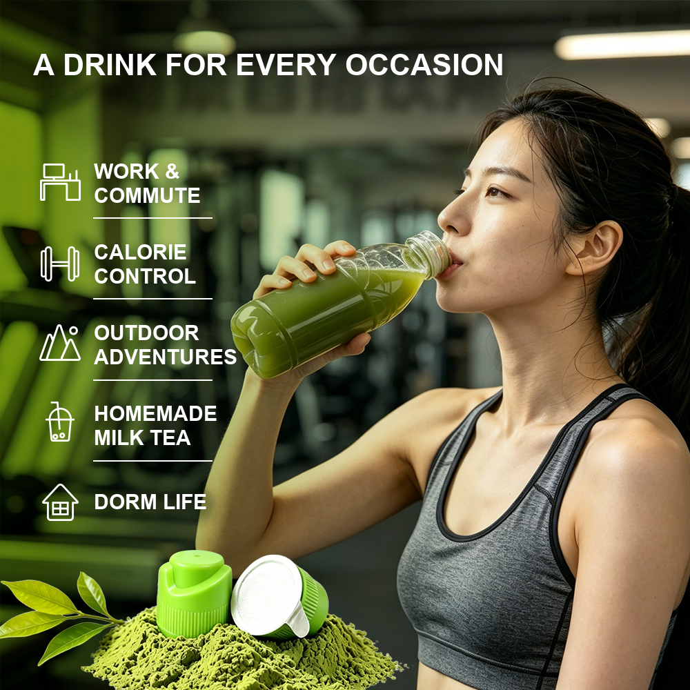 Matcha bottle cap format